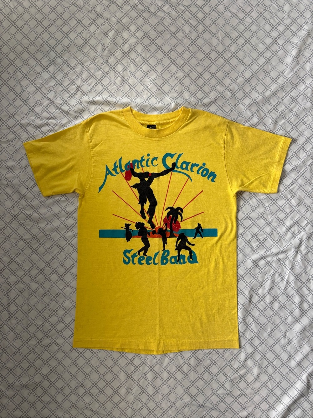 Vintage Anvil Yellow Atlantic Clarion Steel Band Maine Graphic Tee